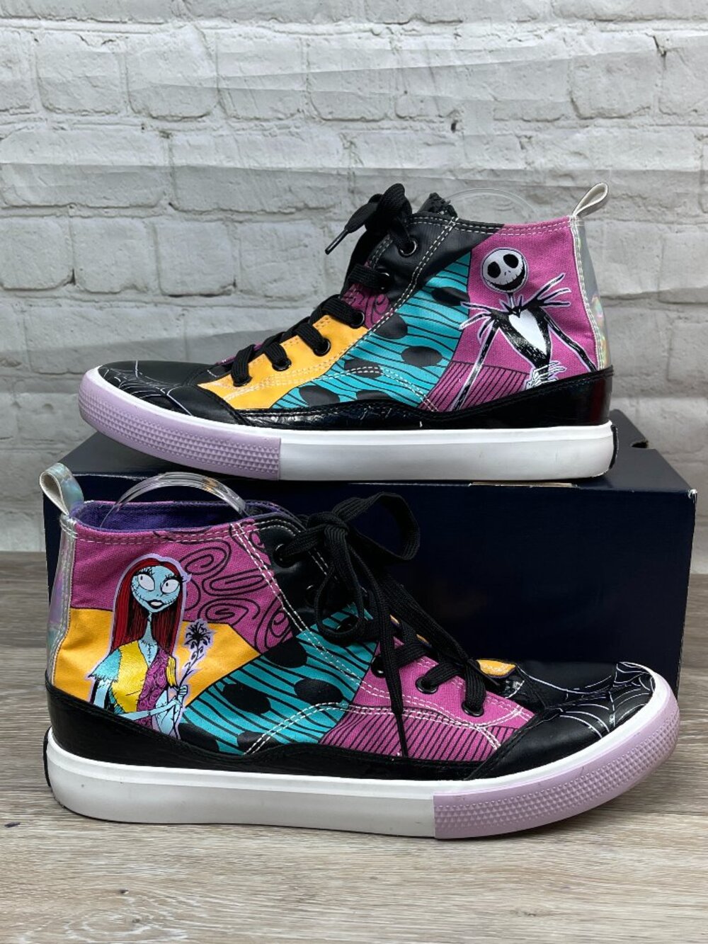 Disney The Nightmare Before Christmas Sneakers Women's High Top Shoes Size 9.5